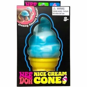 Kids Blue & Yellow Ice Cream Cone Toy - Fun Pretend Play